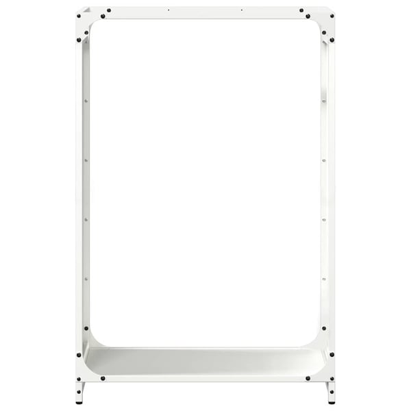 vidaXL brændestativ 60x28x90 cm koldvalset stål hvid