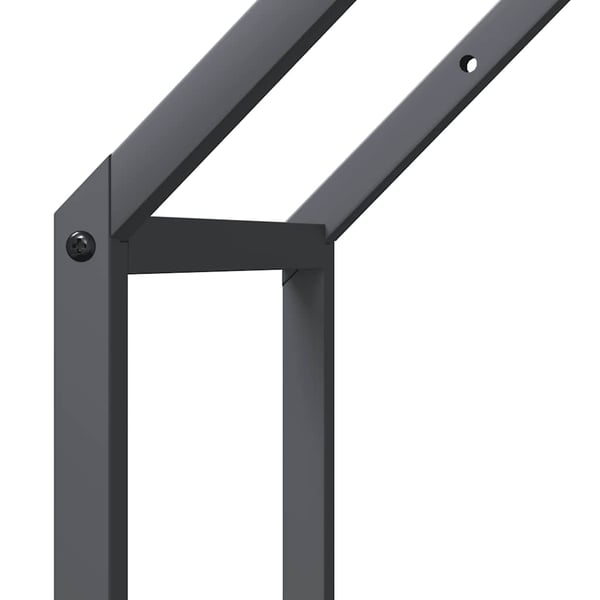 vidaXL Vedstativ antrasitt 40x25x60 cm kaldvalset stål