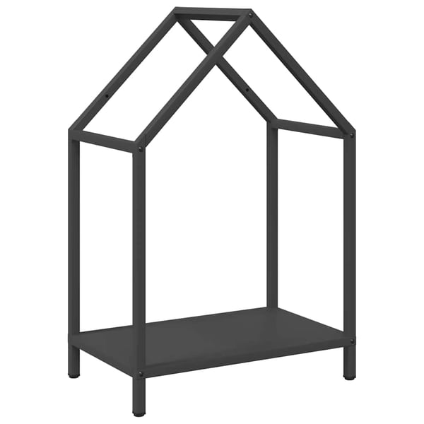 vidaXL Vedstativ svart 40x25x60 cm kaldvalset stål