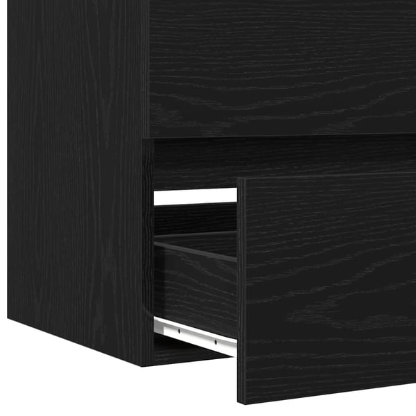 vidaXL Servantskap svart eik 100x38,5x45 cm sponplate