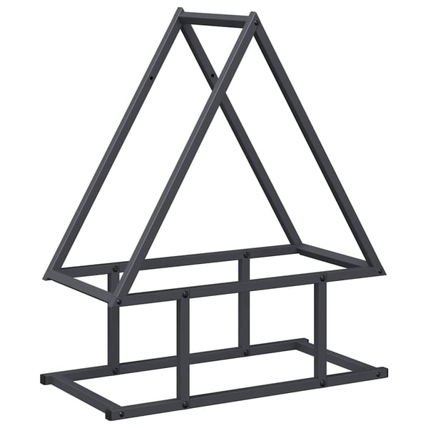vidaXL Vedstativ antrasitt 50x25x60 cm kaldvalset stål