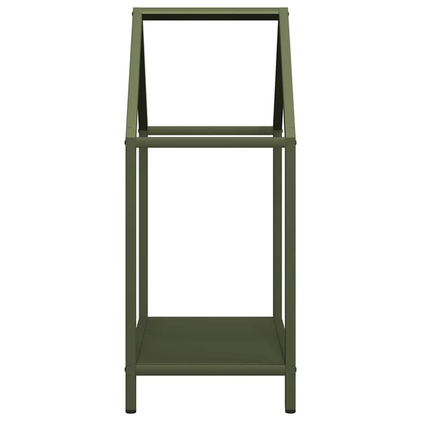 vidaXL Vedstativ olivengrønn 40x25x60 cm kaldvalset stål