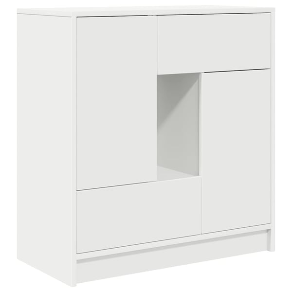 vidaXL Skjenk med skuffer og dører hvit 70,5x34x74,5 cm
