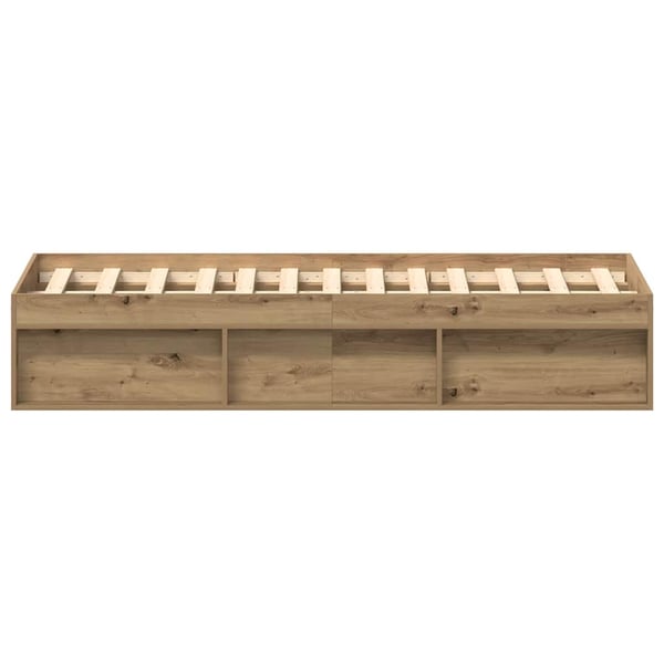 vidaXL Sengeramme uten madrass artisan eik 135x190 cm konstruert tre