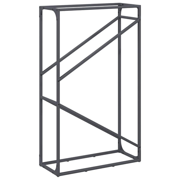 vidaXL Vedstativ antrasitt 60x25x100 cm kaldvalset stål