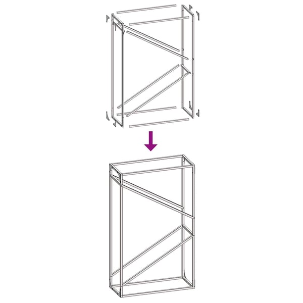 vidaXL Vedstativ antrasitt 60x25x100 cm kaldvalset stål