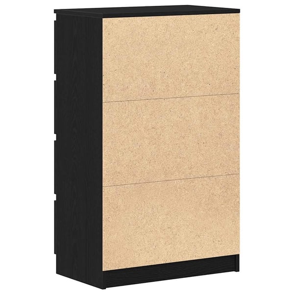 vidaXL Skjenk svart eik 60x35x98,5 cm konstruert tre
