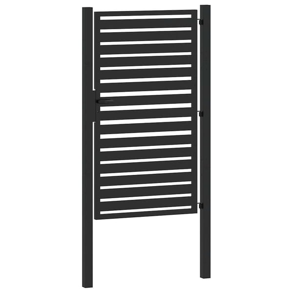 vidaXL havelåge låsbar 100x150 cm aluminium sort
