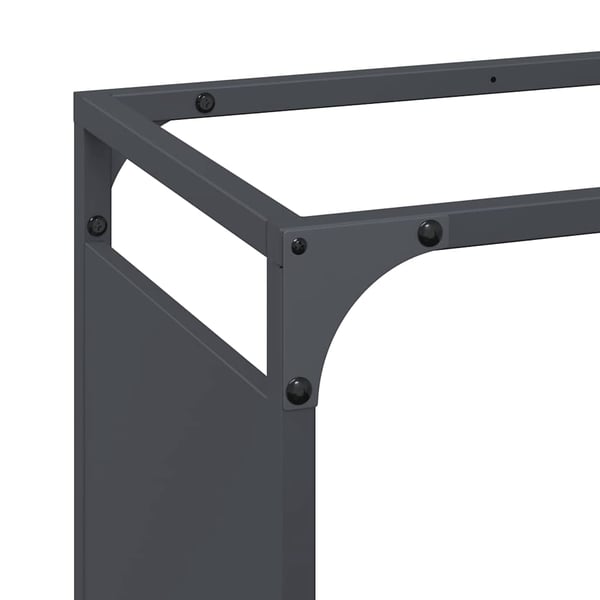 vidaXL Vedstativ antrasitt 90x28x90 cm kaldvalset stål