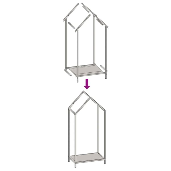 vidaXL Vedstativ antrasitt 40x25x90 cm kaldvalset stål
