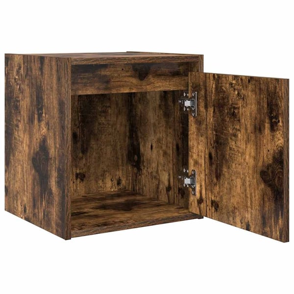 vidaXL væghængte sengeborde 2 stk. 38x34x40 cm røget egetræsfarve