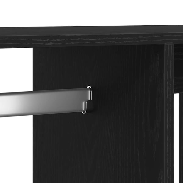 vidaXL garderobe sort egetræ 80x40x110 cm konstrueret træ