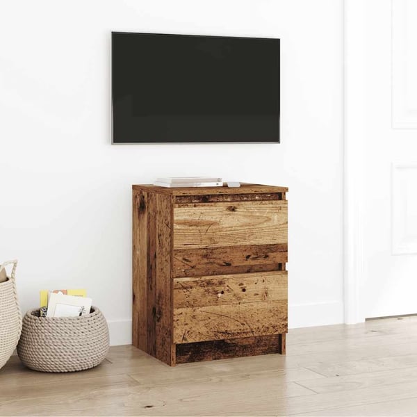 vidaXL TV-benk gammelt tre 40x35x54 cm konstruert tre