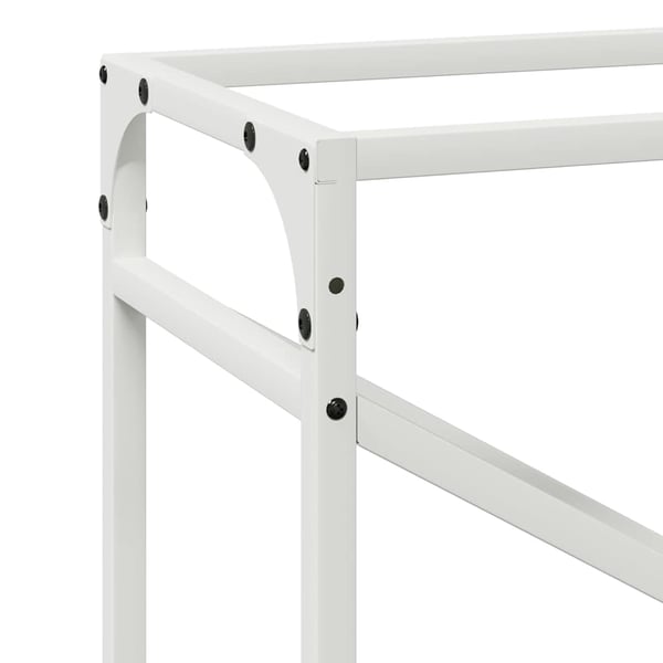 vidaXL Vedstativ hvit 60x25x100 cm kaldvalset stål