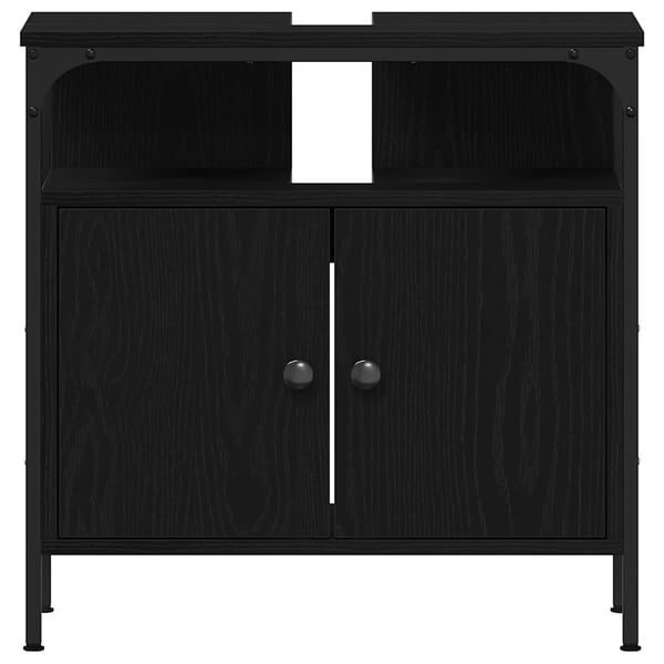 vidaXL Servantskap svart eik 60x30x60 cm konstruert tre