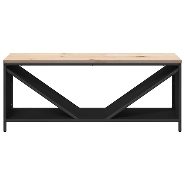 vidaXL Vedstativ med tretopp svart 100,5x35,5x40 cm