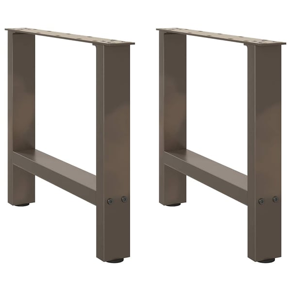 vidaXL Salongbordben naturstål 2 stk 60x(42-43) cm stål