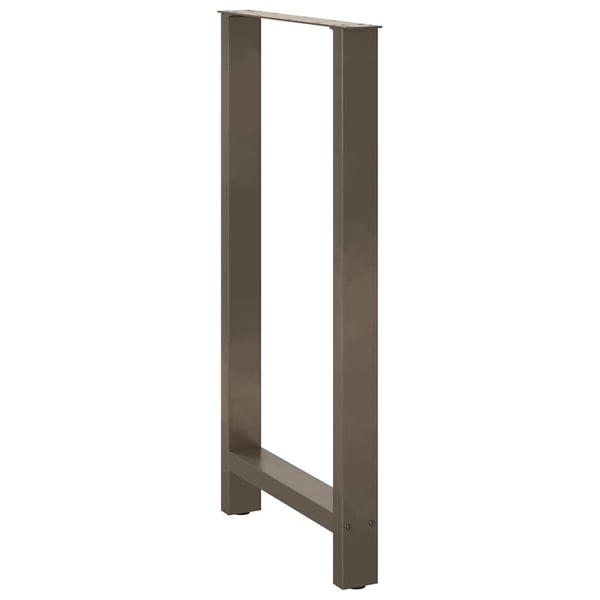 vidaXL Barbordben naturstål 2 stk 60x(110-111) cm stål