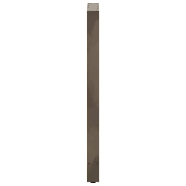 vidaXL Barbordben naturstål 2 stk 60x(110-111) cm stål