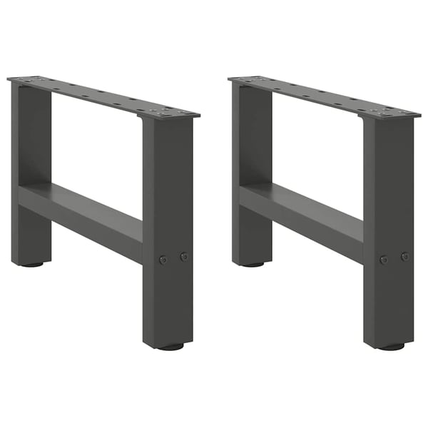 vidaXL Salongbordben antrasitt 2 stk 50x(30-31) cm stål