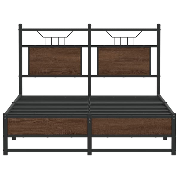 vidaXL Sengeramme uten madrass brun eik 120x190 cm konstruert tre