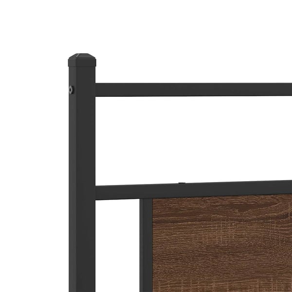 vidaXL Sengeramme uten madrass brun eik 100x190 cm konstruert tre