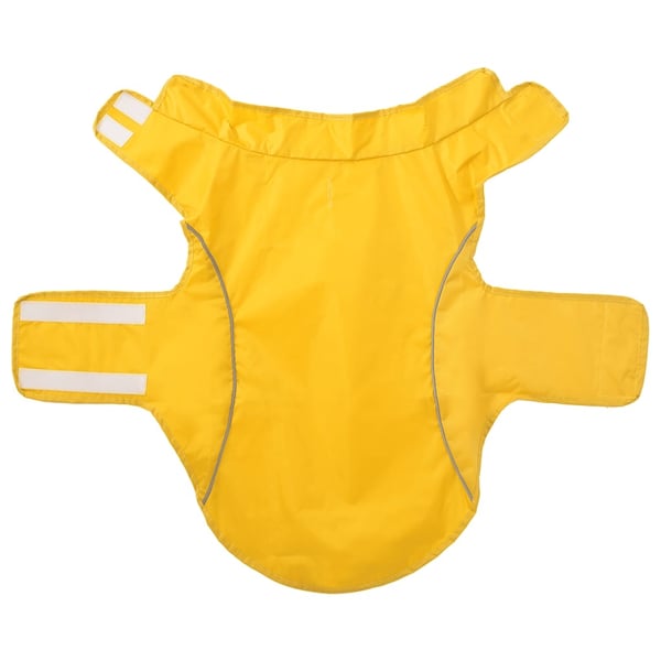 vidaXL Hunderegnfrakke med refleksstriber polyester L gul