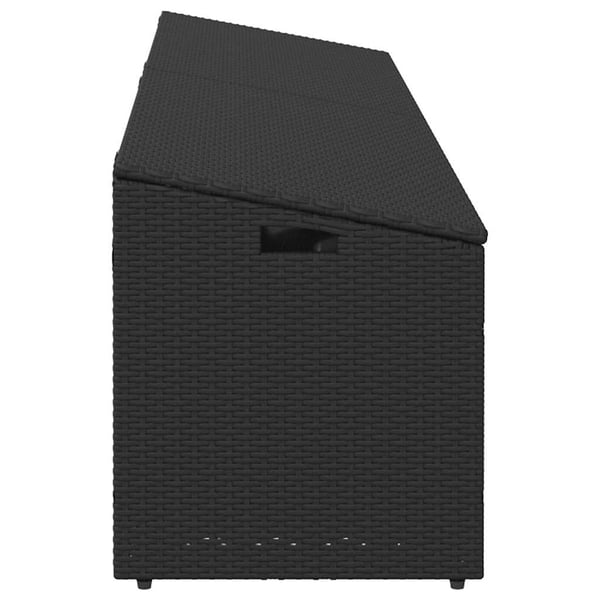 vidaXL opbevaringsboks til haven 220x50x58 cm polyrattan sort