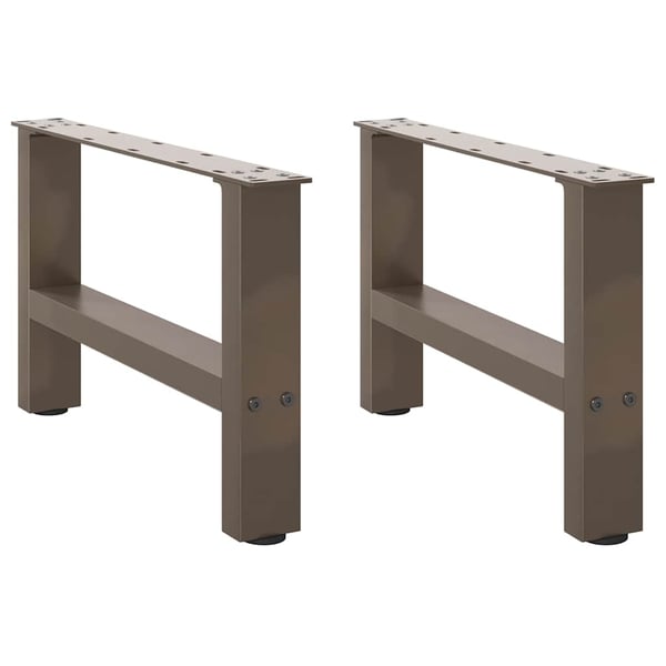 vidaXL sofabordsben naturstål 2 stk. 50x(30-31) cm stål