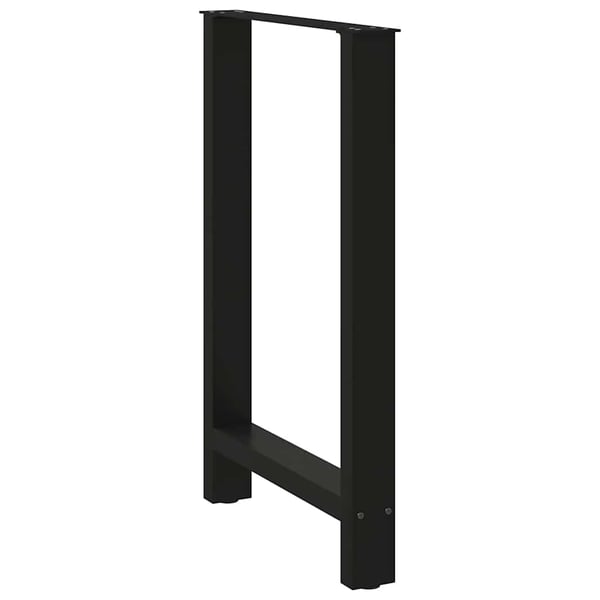 vidaXL Barbordben svart 2 stk 60x(90-91) cm stål