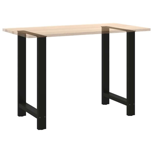 vidaXL Barbordben svart 2 stk 60x(90-91) cm stål