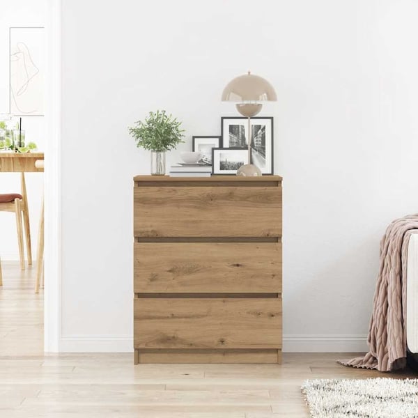 vidaXL skænk 60x35x76 cm konstrueret træ kunsteg