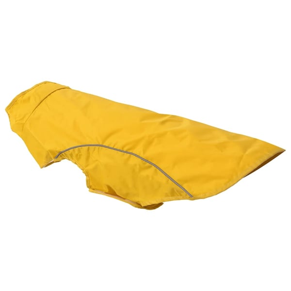 vidaXL Hunde regnfrakk med refleksstrimler polyester gul XL