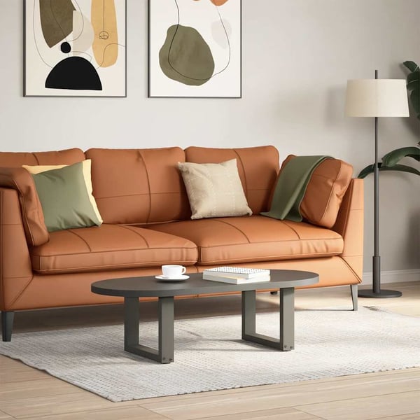 vidaXL sofabordsben U-formet 2 stk. antracit 40x(30-31) cm stål