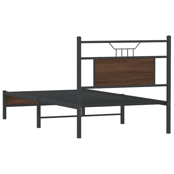vidaXL Sengeramme uten madrass brun eik 80x200 cm konstruert tre