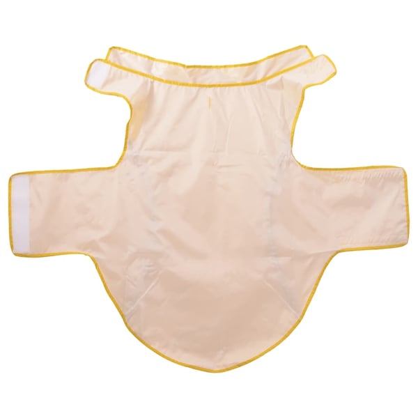 vidaXL Hunde regnfrakk med refleksstrimler polyester gul 4XL