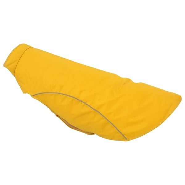 vidaXL Hunde regnfrakk med refleksstrimler polyester gul 4XL