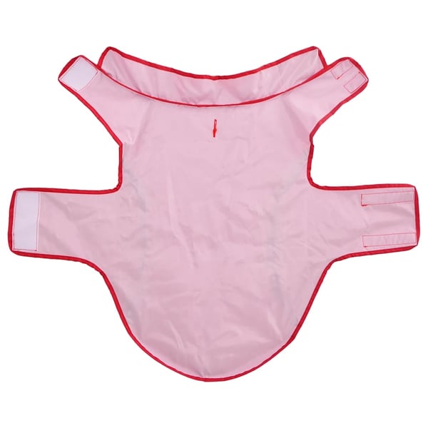 vidaXL Hunde regnfrakk med refleksstrimler polyester rød L