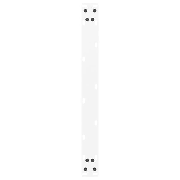 vidaXL Salongbordben U-formet 2 stk hvit 70x(30-31) cm stål
