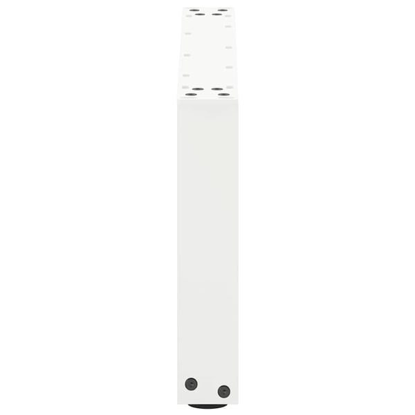 vidaXL Salongbordben U-formet 2 stk hvit 70x(30-31) cm stål