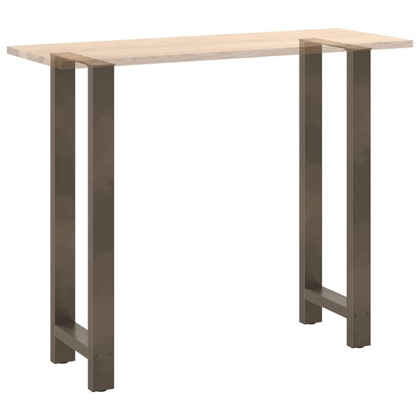 vidaXL Barbordben naturstål 2 stk 40x(110-111) cm stål