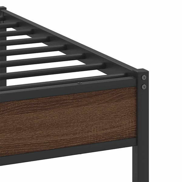 vidaXL Sengeramme uten madrass brun eik 100x200 cm konstruert tre