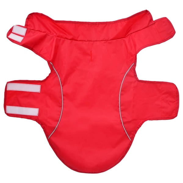 vidaXL Hunde regnfrakk med refleksstrimler polyester rød M