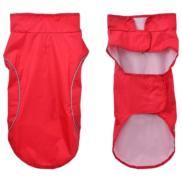 vidaXL Hunde regnfrakk med refleksstrimler polyester rød M