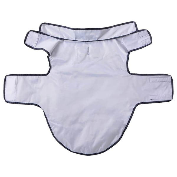 vidaXL Hunderegnfrakke med refleksstriber polyester L marineblå