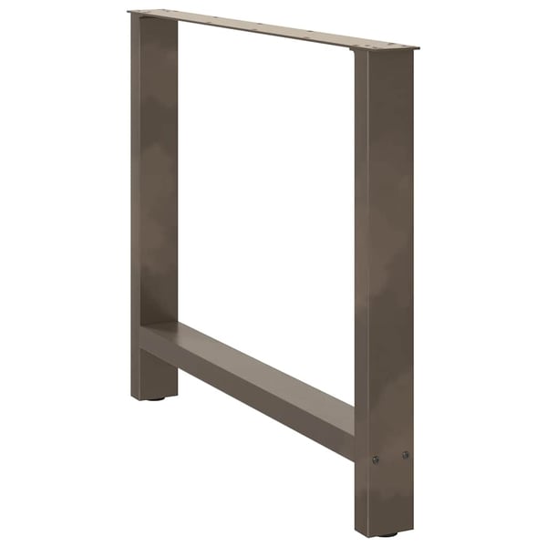 vidaXL Spisebordben naturstål 2 stk 100x(72-73) cm stål