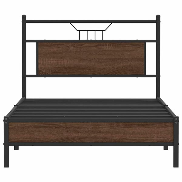 vidaXL Sengeramme uten madrass brun eik 107x203 cm konstruert tre