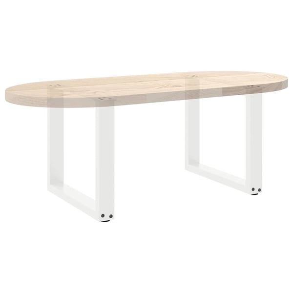 vidaXL sofabordsben U-formet 2 stk. hvid 50x(42-43) cm stål