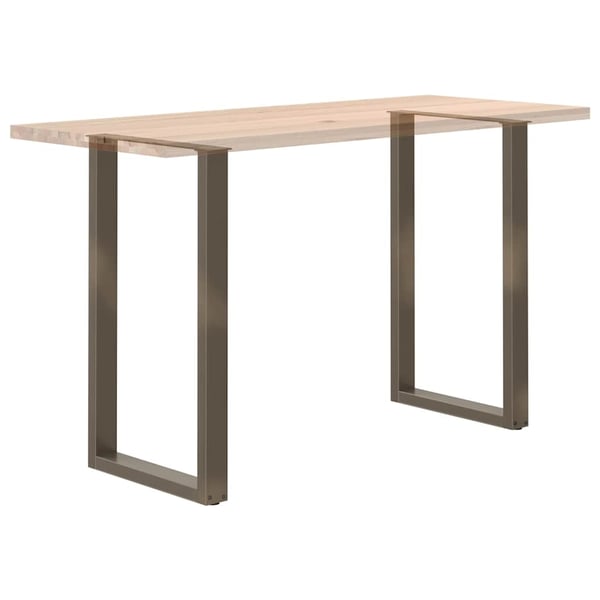 vidaXL barbordsben U-formet 2 stk. naturstål 60x(100-101) cm stål