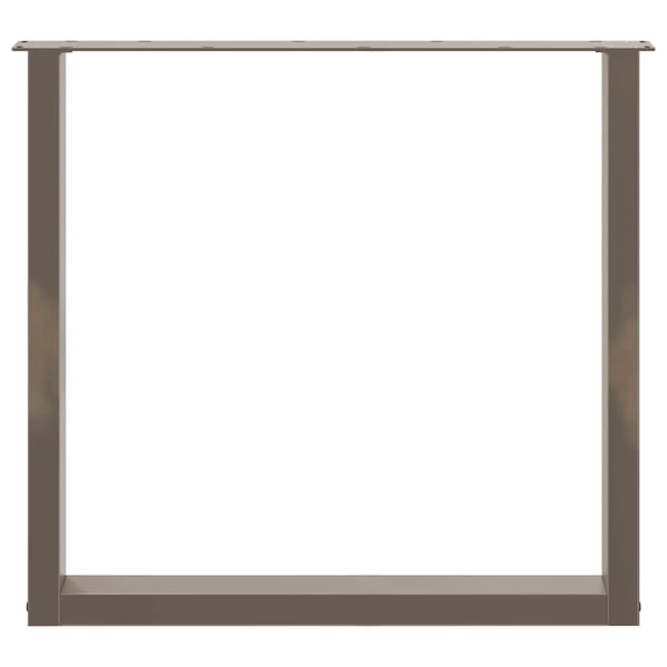 vidaXL Spisebordben U-formet 2 stk naturstål 80 x (72-73) cm stål